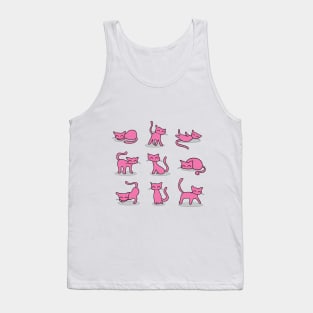 Pink Cats Tank Top